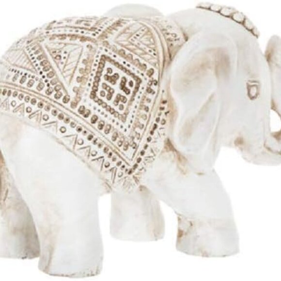 Tribal Carved Elephant Home Decoration Table Decor Resin Figurine Gift Keepsake - Picture 6 of 6